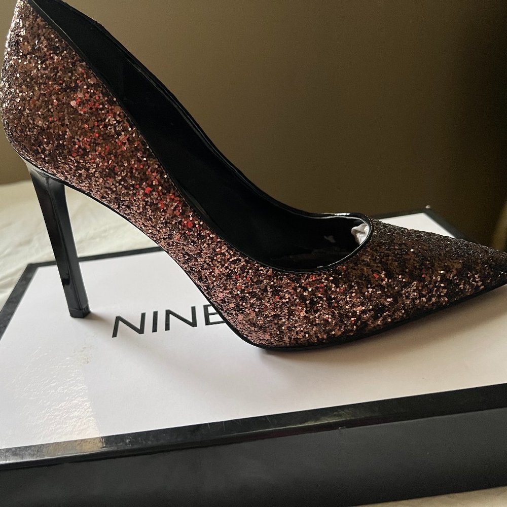 Bronze Glitter Nine West Heels